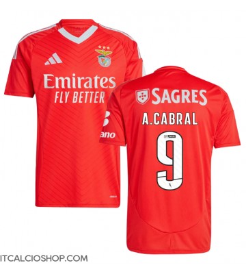 Benfica Arthur Cabral #9 Prima Maglia 2024-25 Manica Corta